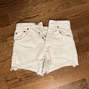 Zara White Jean Shorts